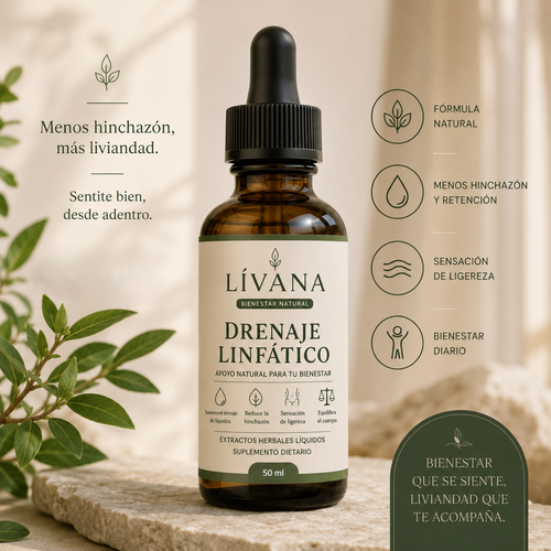LÍVANA: Drena Naturalmente la Hinchazón del Rostro, Abdomen y Piernas